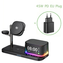 Qi2.2 25W 5 in 1 Magnetic Wireless Charger Stand Bluetooth Speaker Fast Charging For iPhone Multi Device Compatibilityz