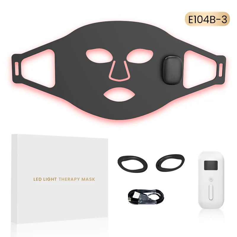for LED 7 Color Silicone Face Mask Magnetic Wireless Red Blue Light Therapy Skin Rejuvenation Whitening Electronic Beauty