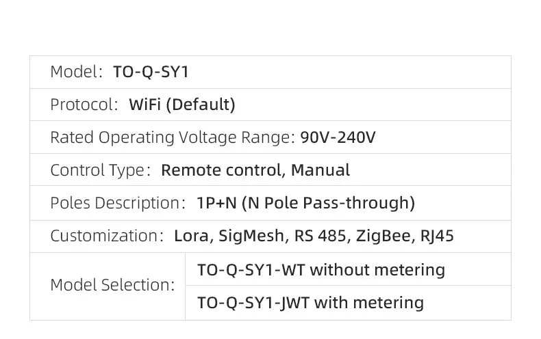 TUYA WIFI Smart Circuit Breaker Energy Meter 1P 16A DIN Rail for Smart Home Wireless Remote Control Smart Switch by APP TONGOU