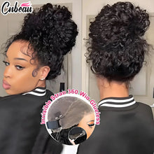 250% 18-36 Inch Invisi Strap 360 Full Lace Wig Water Deep Curly  Human Hair Adjustable Drawstring Hd Lace 360 Glueless Wigs