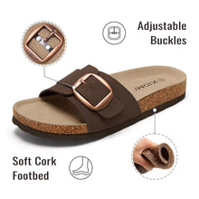 Bebealy Women's Suede Slippers With Arch Sypport Comfortable Cork Foobed Sandals Summer Beach Slides Lady Genuine Clogs Slippers