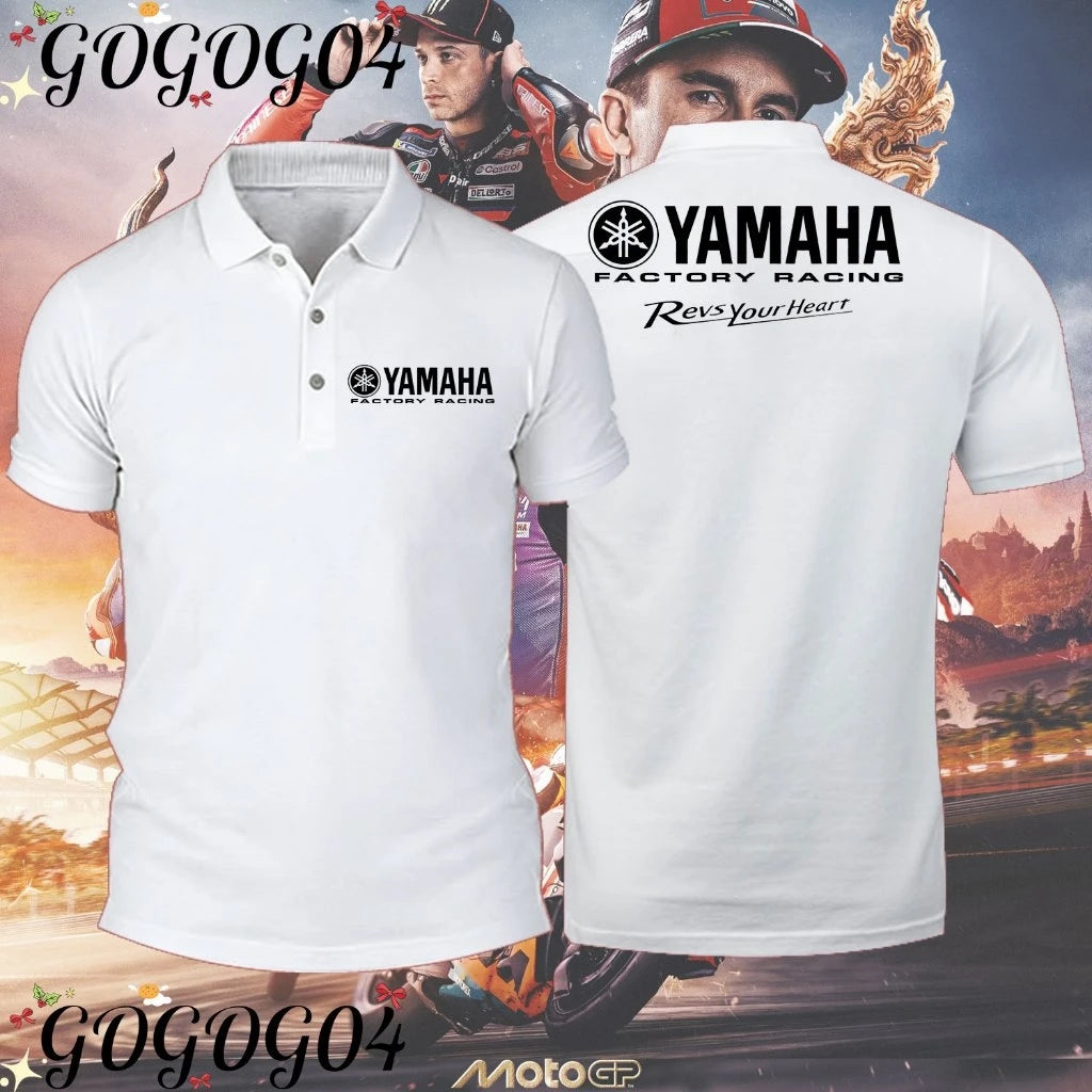 YAMAHA Motorcycle Racing Team Polo Shirt Exclusive Racing Version MXGP Off-Road Riding Short Sleeve Venue Uniform Work Shirt