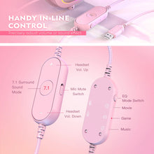 FIFINE Gaming Headset with RGB/7.1 Surround Sound/MIC/Line control,USB Over-ear Headphone for Gamer/PC/PS4/PS5 Ampligame H6P