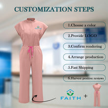 Custom Logo Medical Clothing for Women Anti Wrinkle Nursing Scrub Doctor Nurse Work Clothes Jumpsuit Printing Embroidering Logos