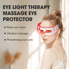 LED Eye Mask Eye Skincare Massager Vibration Red Light Therapy for Lines Wrinkles Dark Circle Removal Beauty Device
