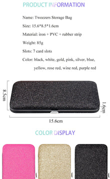 Eyelash Tweezers Storage Box Lash Lifting Eyebrow Clip Organizer Case Shiny Design Eyelashes Extension Tweezer Boxes Makeup Tool