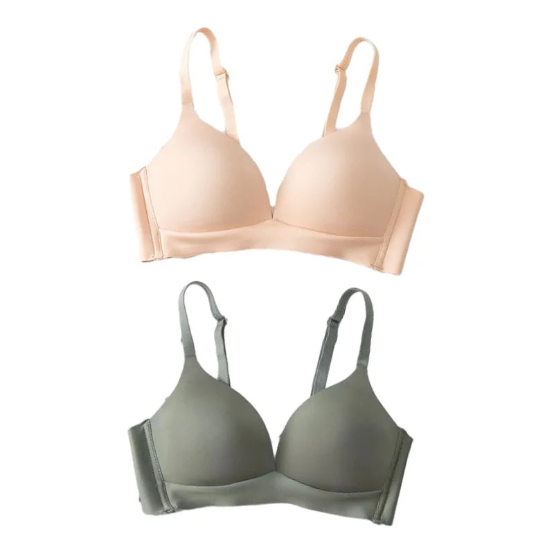 FallSweet 2PCS/set Seamless Push Up Bra for Women Wireless Bralette 3/4 Cup Soft Comfortable Underwear Sexy Female Lingerie