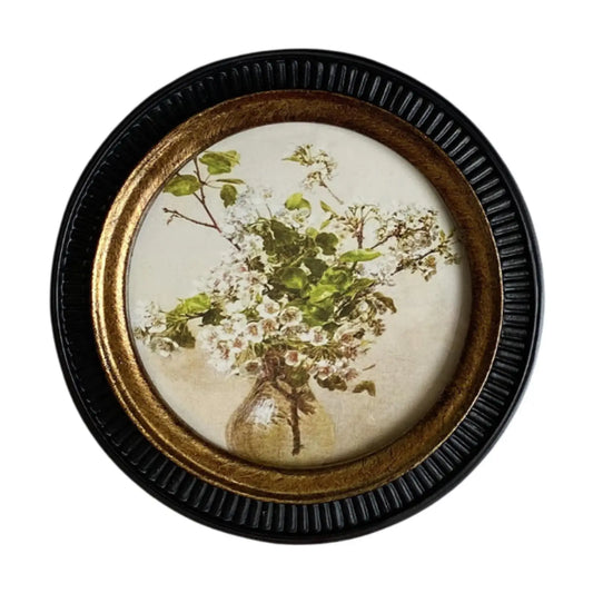 Round Photo Frame Embossed Photo Gallery Art Vintage Style Picture Frame for Living Room Wedding Home Decoration Gift Ideas