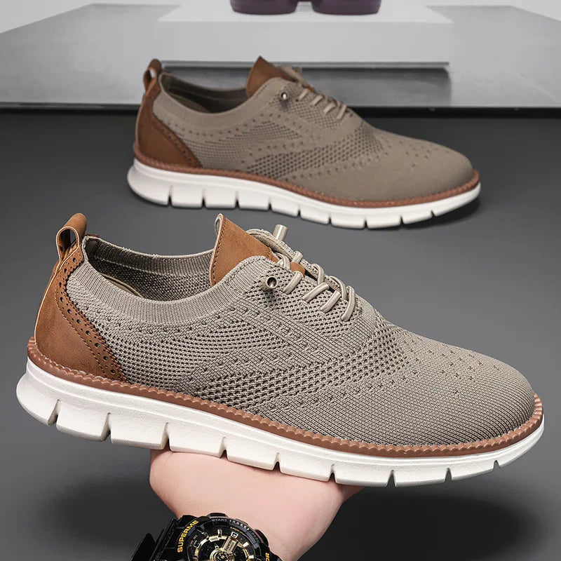 Men Casual Shoes Breeze Stylish Oxfords Fashion Formal Business Urban Breathable Shoes for Male Non Slip Dress Sneakers for Man