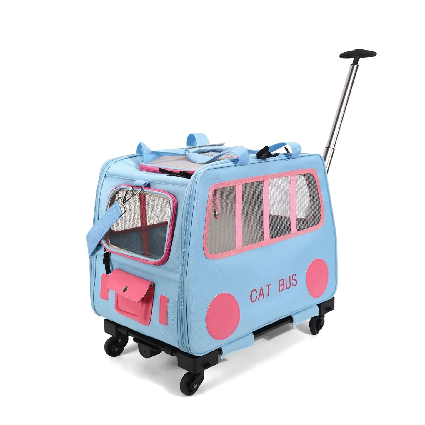 Large Capacity Portable Pet Cart Dog Breathable Pet Touring Car Zipper Sealed Backpack Out Luggage