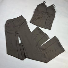 Yoga Twist V Crossover  Set High Waist Seamless Top Vision Flares Bootcut Leggings No Front Seam Flare Pants  Pilates Workout