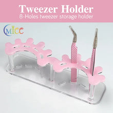 Acrylic Eyelash Tweezers Storage Rack Tweezer Organizer Holder Stand Eyelash Extension Tools Makeup Beauty Shelf 8 Holes