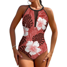 Fiji High-Waisted Swimsuit Push-Up One-Piece Swimsuit Polynesian Custom Ethnic Print Swimwear Printed Swimsuit Backless Bikini