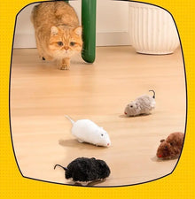 1/5pcs Fun and Interactive Plush Wind-Up Mouse Toy for Cats Dogs and Kids Mechanical Moving Animal Toy for Playtime and Pranks