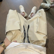 Men Trendy Casual Streetwear Hip Hop Big Pocket Design Cargo Short Pants Y2K 2024 Summer Youth Solid Oversize Baggy Beach Shorts