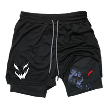 Summer New Black Five-leaf Clover Printed Men's and Women's Shorts Double-layer Loose Sports and Casual Pants for Beach Fitness