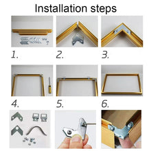 Aluminum Alloy Canvas Narrow Edge Simple Metal Mural Oil Painting Frame 9 Colors Can Be Customized in Large Sizes