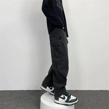 Oversize Streetwear Men's Baggy Jeans Y2K Cargo Wide Leg Pants Fashion Harajuku Hip Hop Loose Straight Korean Autumn Denim Pants
