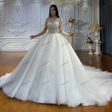 Exquisite Wedding Dresses A-Line Tulle Tiered Bridal Gowns Lace Appliques Beading Princess Robes Vestidos De Novia Customized
