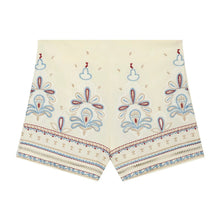 Stylish Embroidered Short Sets for Women Summer Matching Sets Round Neck Embroidered Short Sleeve Blouse and High-waisted Shorts