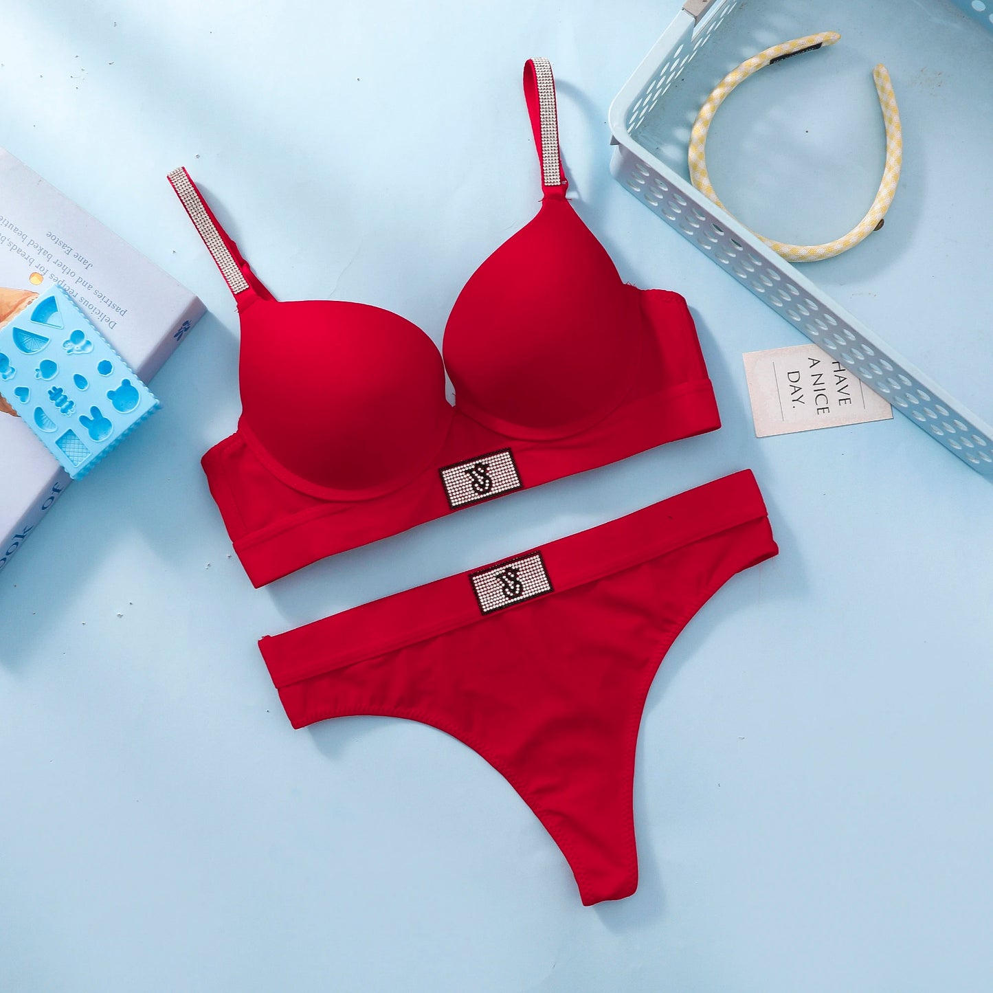 Victoria s Secret Lingerie Comfortable Breathable Underwear Set Women Bra And Panties Set Lace Push Up Wireless