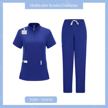 Surgical Uniforms Woman Nursing Sets Pocket Top Straight Pants Medical Nurse Uniform Scrubs Clinical Beauty Salon Hospital Suits