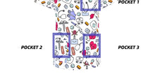 Unisex Solid Surgical Top 100% Cotton Shirt medical Uniforms Short Sleeve V-neck 3 Pocket Scrub Tops for Women Men