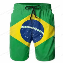 Brazil Flag Board Shorts Men Fashion Swimwear Shorts Trunk Sportwear Pants Men's Brief Swimsuit Kids Beach Short Brasil Flag