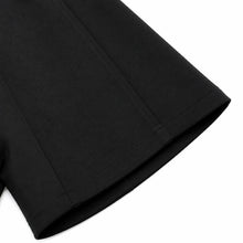Women Black High Waist Wide Leg Elastic Streetwear Shorts