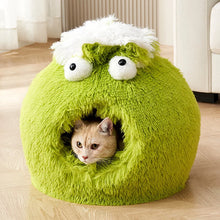 Cozy Enclosed Cat Bed for Winter Warmth Security Indoor Pet House for Cats and Small Dogs with Soft Padding 4 Seasons Use