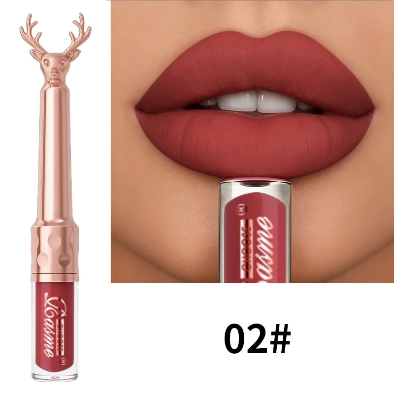 Brillant à lèvres hydratant, rouge à lèvres liquide hydratant automne/hiver, maquillage pour les lèvres longue tenue non gras, brun de Noël
