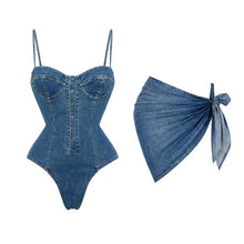 Denim Print Bikini 2026 Women Sexy Swimsuit Push Up Swimwear Bandeau Biquini Female Micro Bikinis Deep V Bathing Suit Beachwear