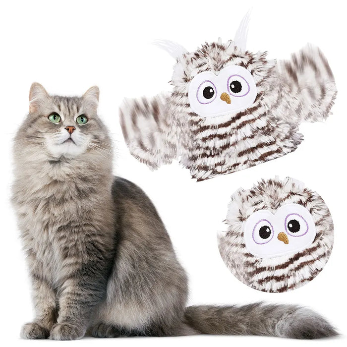 Flapping Wings Sparrow Toys Rechargeable Simulated Chirping Bird Cat Toy Bird Chirping Cat Toy for Indoor Cats