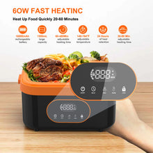 Gison 1.5L Electric Lunch Box Food Warmer Self Heating Lunch Box 18000mah Big Capacity Rechargeable Cordless Electric Lunch Box
