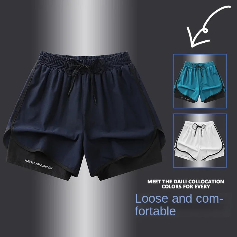 Unisex Sports Shorts Double Layer Anti Glare Summer 2025