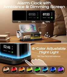5 in 1 25W Magnetic Wireless Charger Stand Bluetooth Speaker Fast Charging For iPhone 12-17 Pro Max Apple watch 11-2 SE Airpods