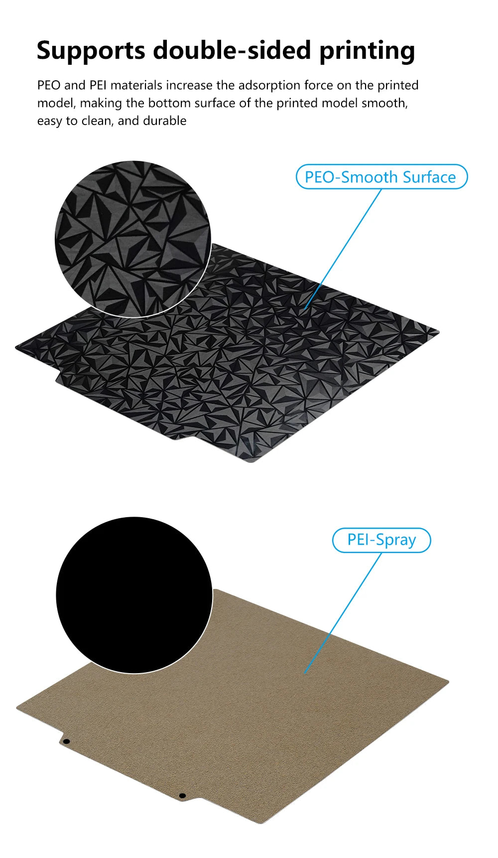 Pei Texture Sheet 235x235 For Ender 3 Elegoo Neptune 4 Pro Pet Peo Pey Magnetic Build Plate Sping Steel 3d Printer Heated Bed