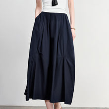 TOYOUTH Women's A-Line Bud Skirt 2026 Summer New Split Detail Retro Puff Midi Skirt, Lightweight Outdoor Wear