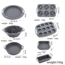 Silicone Bread Muffin Mold Heat Resistant Oven Pan Non-Stick Kitchen Bakeware Cake Pan Set 3D Cake Mold Pastry Baking Loaf Tool