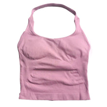 Women Backless Strappy Padded Seamless Sports Bra Gym Top