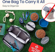 Large 6 PCS Airline Approved Dog Travel Bag Set Weekend Pet Travel Organizer with Multi-Function Pockets for Supplies
