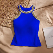 Summer Sleeveless Knitted Vest Top Halter Neck Camisole