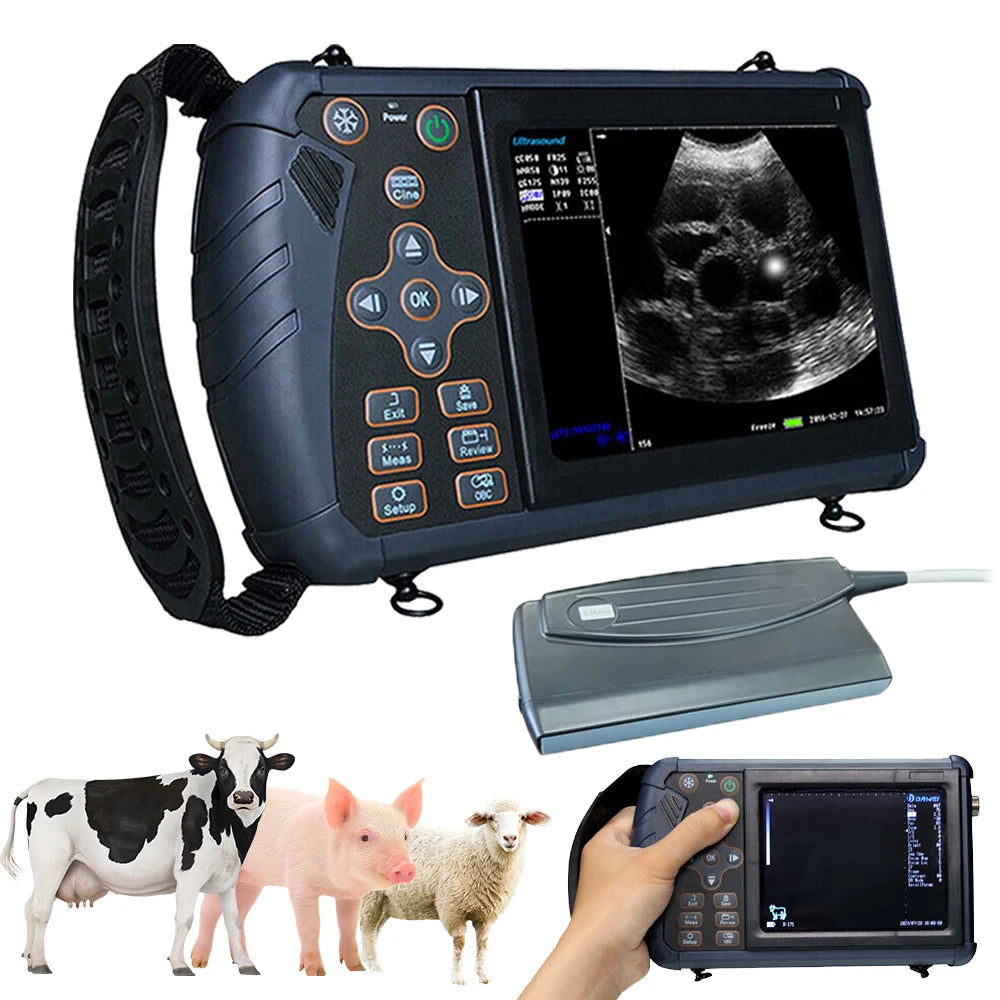 Portable Veterinary Ultrasound Scanner, Vet Pregnancy Check Handheld Ultra Machine, for Pig Sheep Cow Horse Dog Cat Use