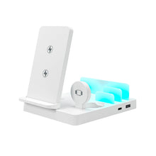 5 in 1 Wireless Charger Desktop Charging Organizer Stand For iPhone 16~12 Pro Max Apple Watch AirPods Pro USB PD Output Charging