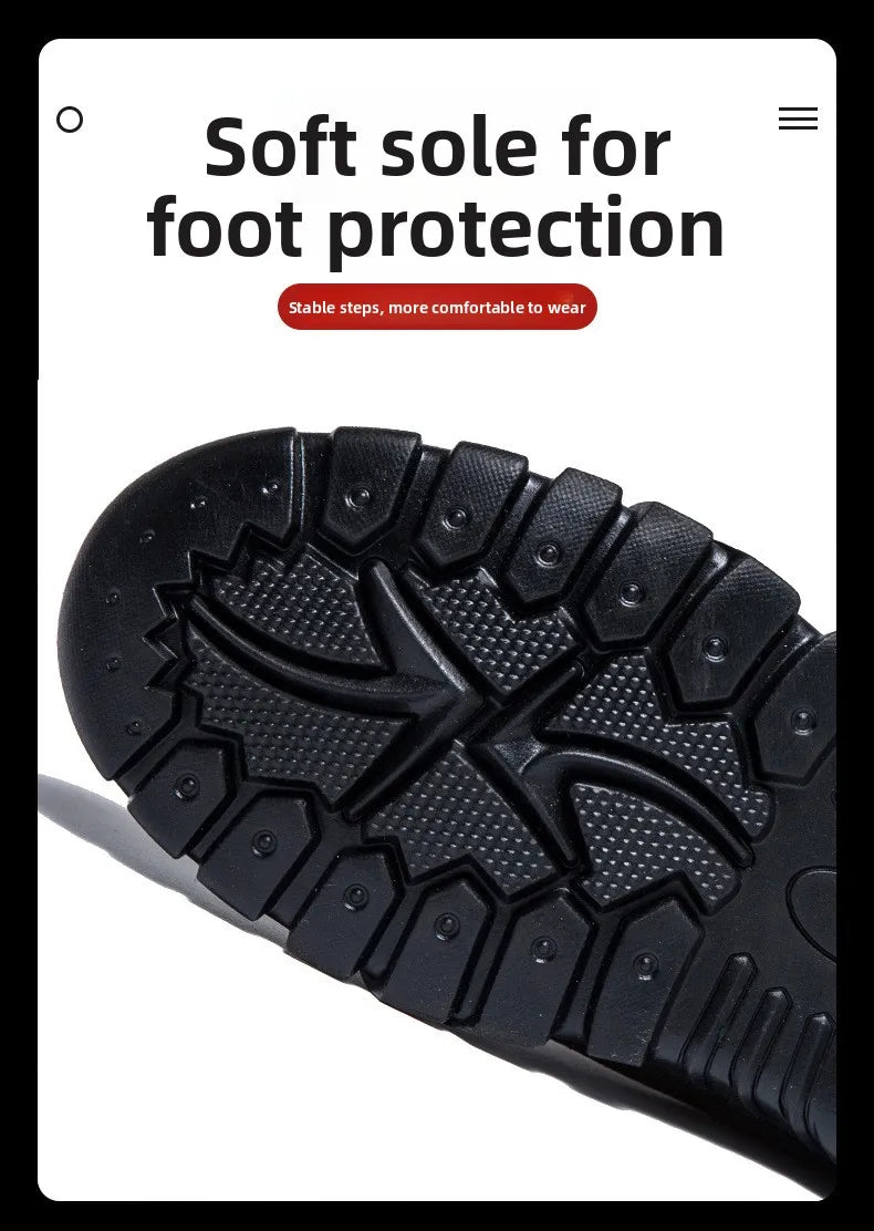 Outdoor Climbing Shoes Men's Trendy Flat Work Shoes Casual Sports Style New Model Comfortable Warmth Synthetic Leather Upgraded