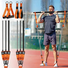 Yoga Pilates Stick Resistance Bands Set Portable Pilates Bar Full-Body Workout Kit Home Gym Strength Training Exercise Equipment