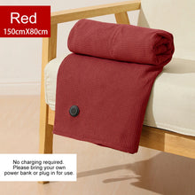Corded Heated Blanket USB Powered Soft Zipper Shawl Wrap 3 Temperature Adjustment Warm Heating Scarf for Indoor Outdoor