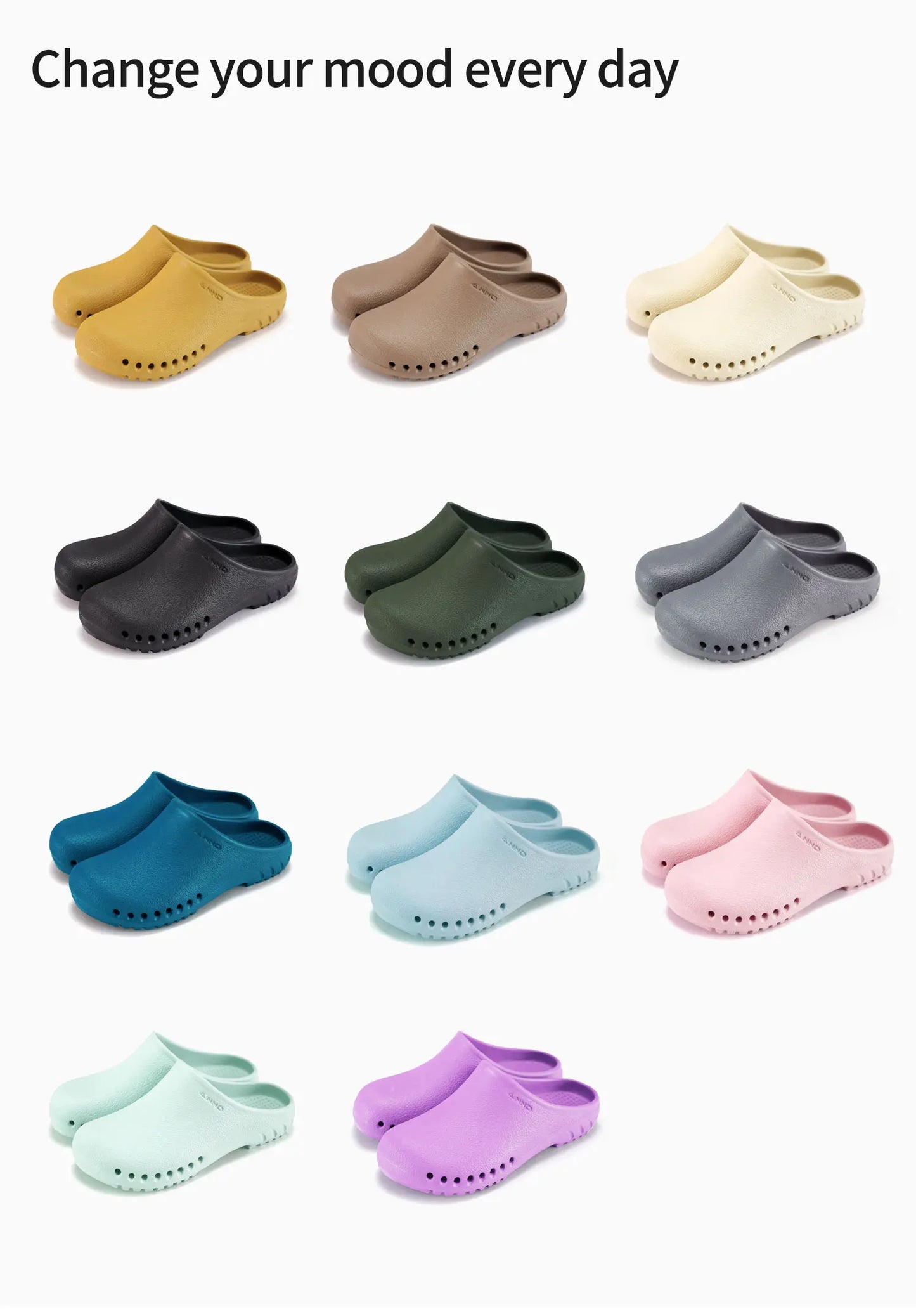 ANNO Soft Nurses Medical Shoes Anti-slip Protective Clogs Operating Room Lab Slippers Chef Work Flat Clog Hospital Foot Wear