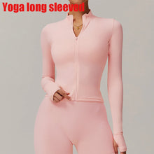 Womens Yoga Long Sleeve Zip Sports Jacket Slim Fit
