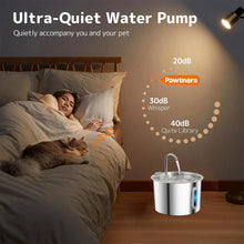 Stainless Steel Cat Water Fountain with 4 Filters, 2.2L/74oz Pet Automatic Water Fountain, Ultra Quiet Water Pump, Easy to Remov